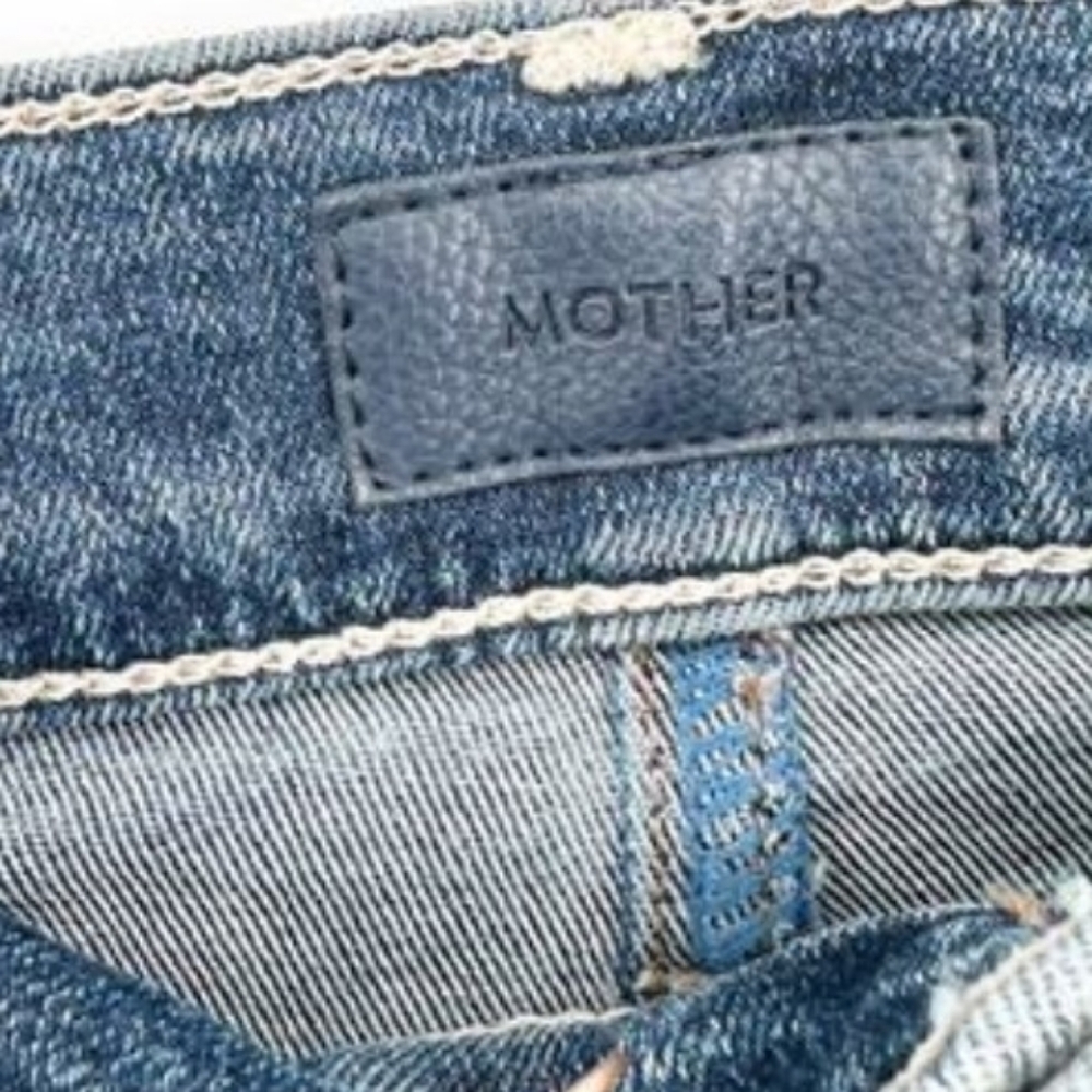 Mother Going Full Circle The Swooner Straight A Midi Denim Jean Skirt Size 27 - Picture 5 of 7